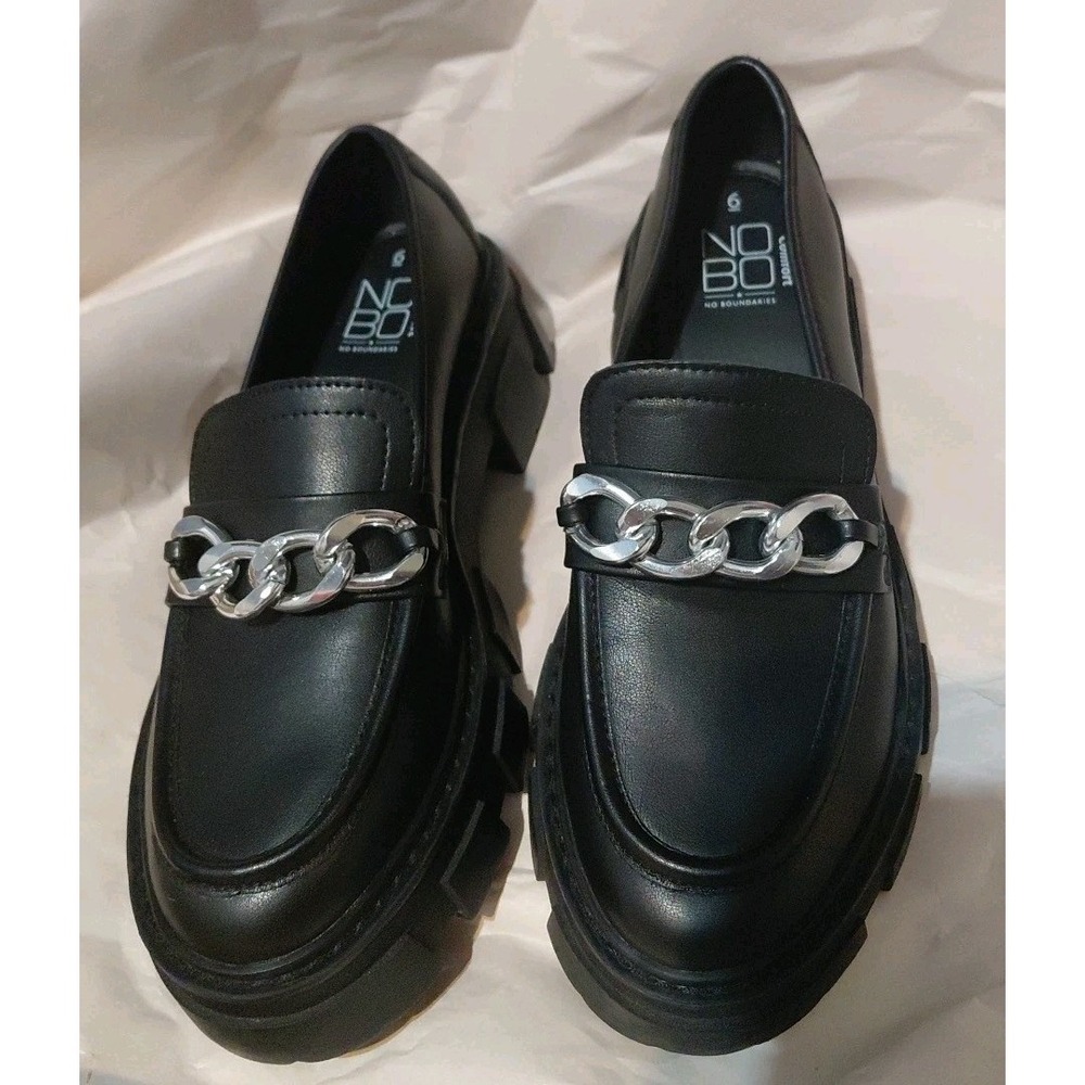 New NoBo Women's Chunky Platform Lug Loafers Slip On Size 6 Y2K Grunge Punk Prep